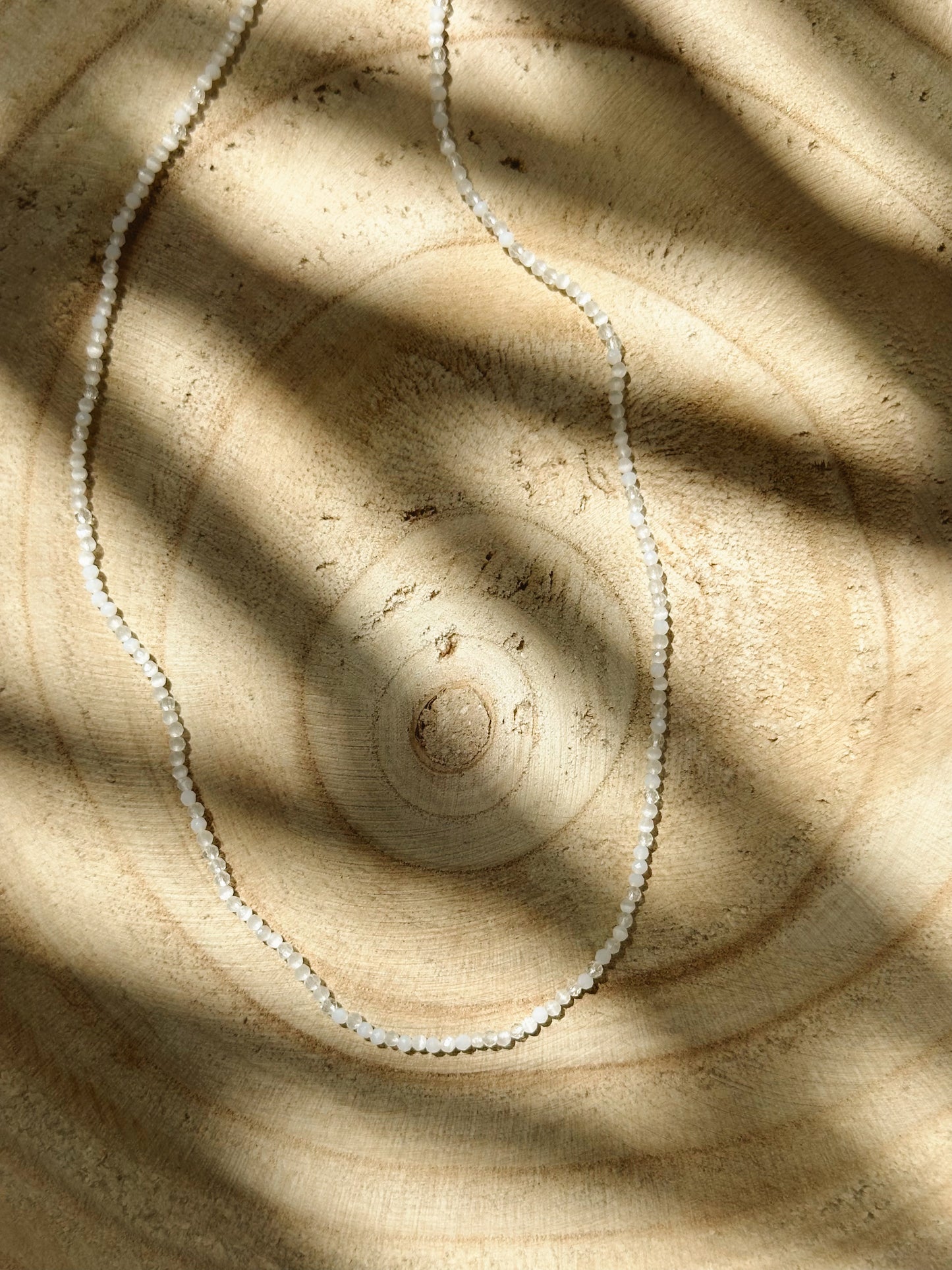 rowan: crushed shell beaded necklace