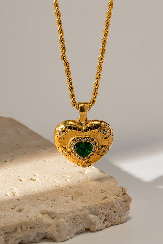 rowan: ember heart pendant necklace