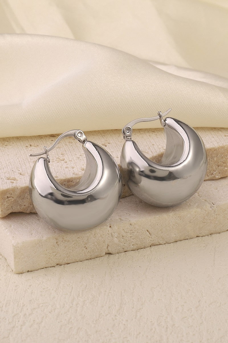 rowan: quinn water drop earrings - silver