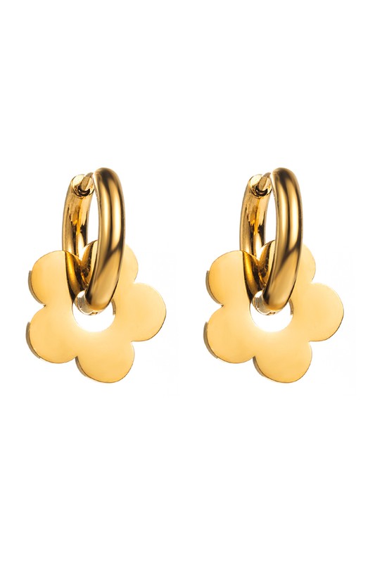 rowan: darcy flower huggie earrings