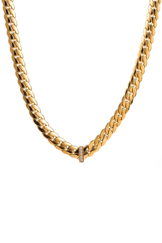 rowan: cuban flat chain necklace