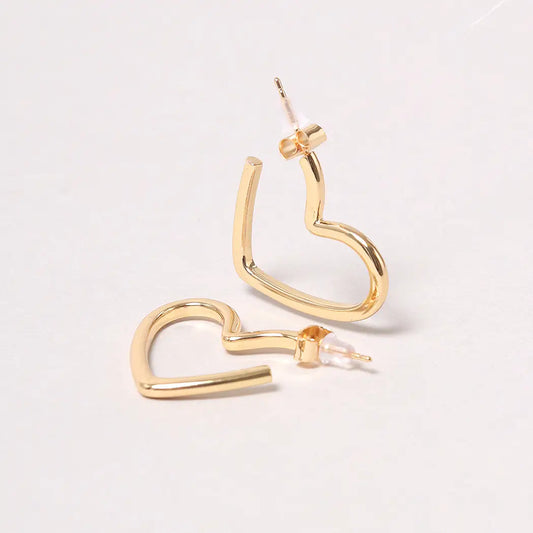rowan: sophia heart hoop earrings