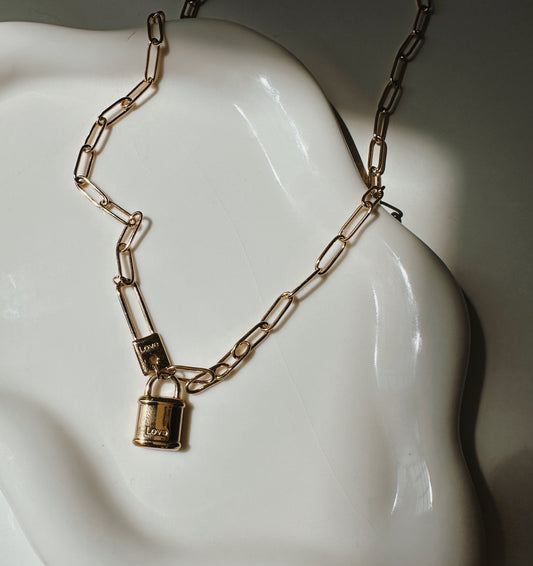rowan: love lock necklace