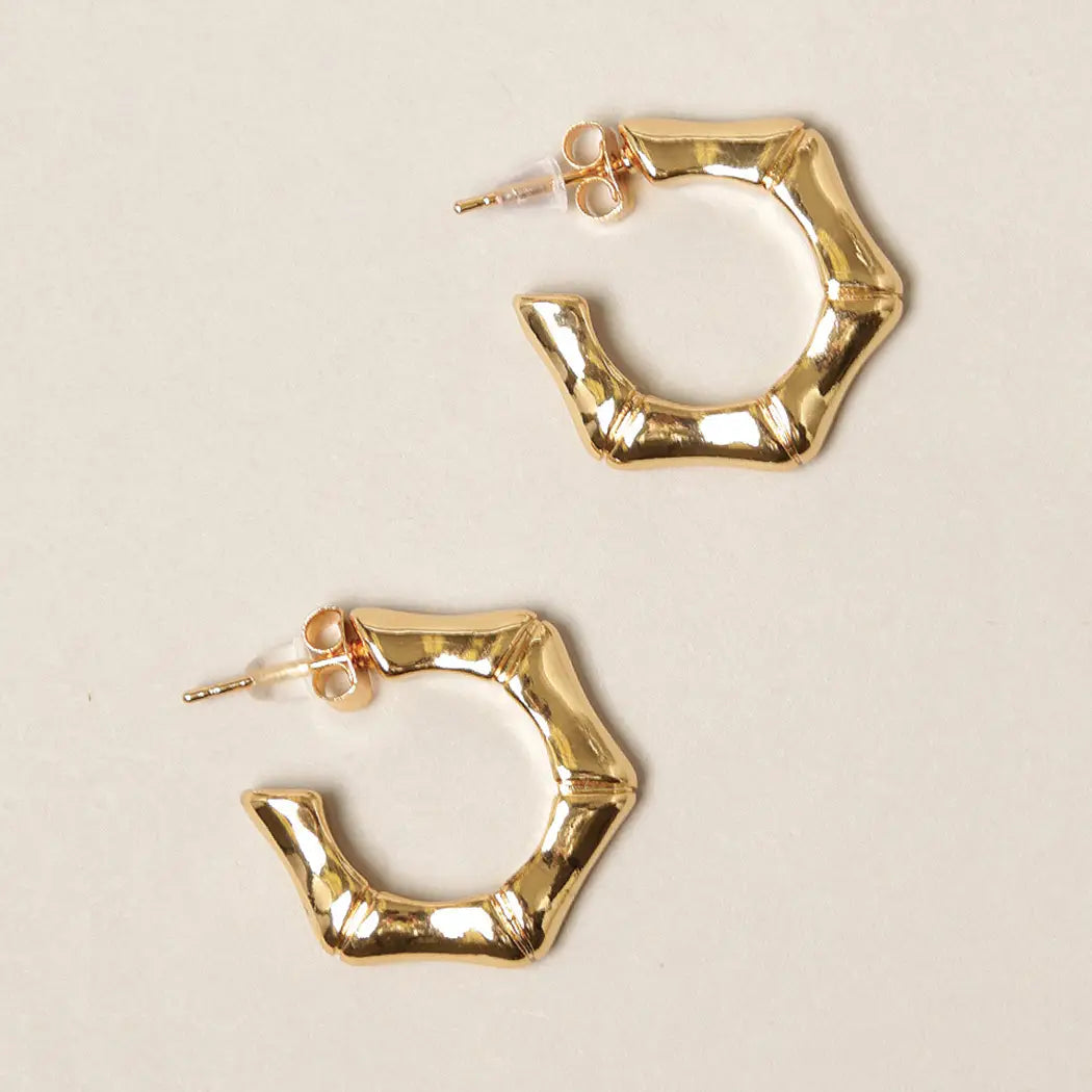 rowan: sol hexagon hoop earrings