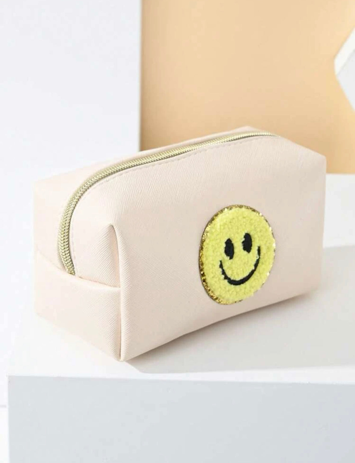 smiley cosmetic bag