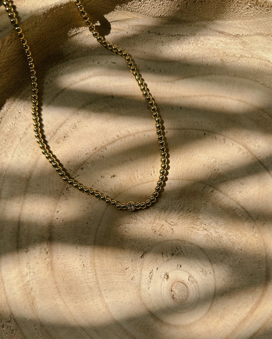 rowan: beaded rhinestone necklace