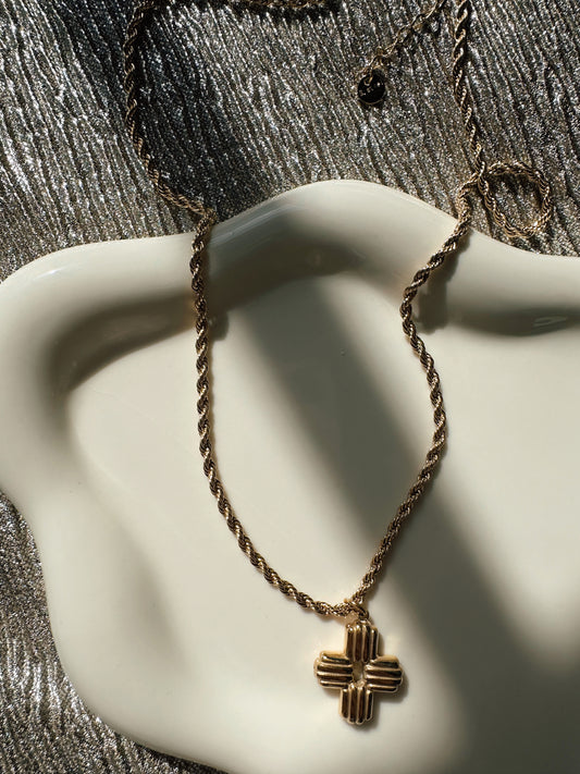 rowan: cross chain pendant necklace