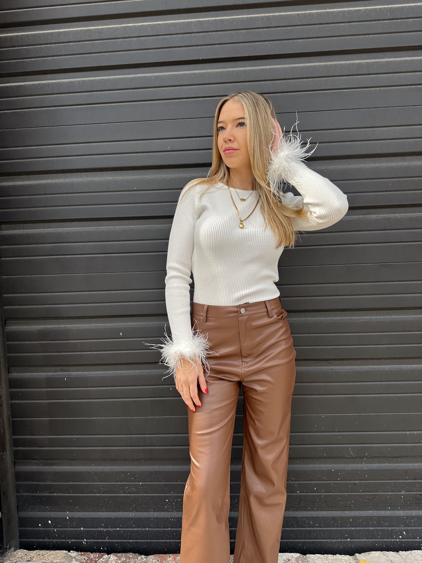 wilder faux leather pants