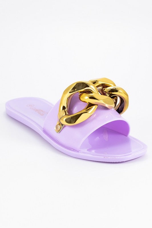 vacay mode lavender jelly sandal