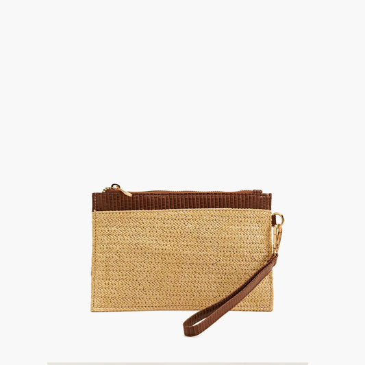 katherine straw clutch handbag